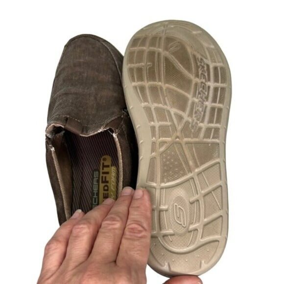 Skechers Men SZ 10 Milford 64356 Brown RelaxFit Memory Foam Loafer Comfort Shoes - Picture 5 of 7